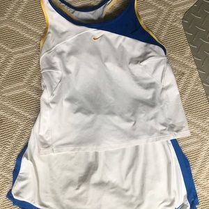 Nike white tennis skirt and top - size L